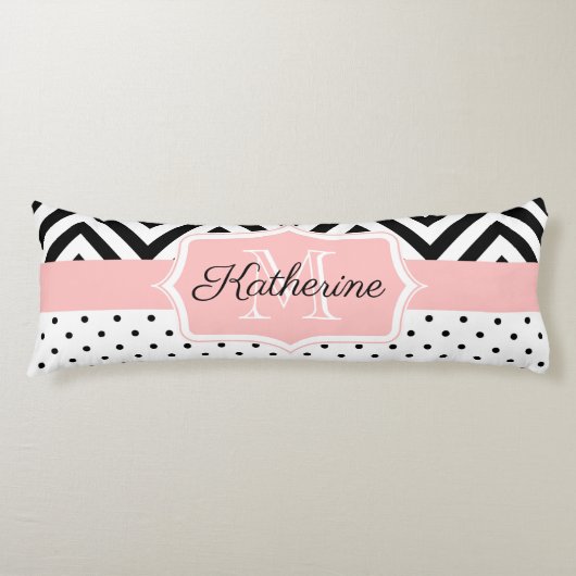 Cute Stippen en Chevron Lichaamskussen (Voorkant)