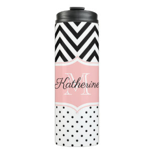 Cute Stippen en Chevron Thermosbeker