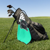 Cute Stippen Golfhanddoek (Groen)