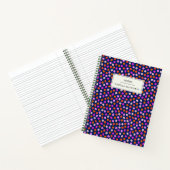 Cute Stippen Spots Bright Blue Paars Personalized Notitieboek (Binnen)