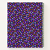 Cute Stippen Spots Bright Blue Paars Personalized Notitieboek (Achterkant)