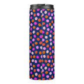Cute Stippen Spots Bright Blue Paars Personalized Thermosbeker (Achterkant)