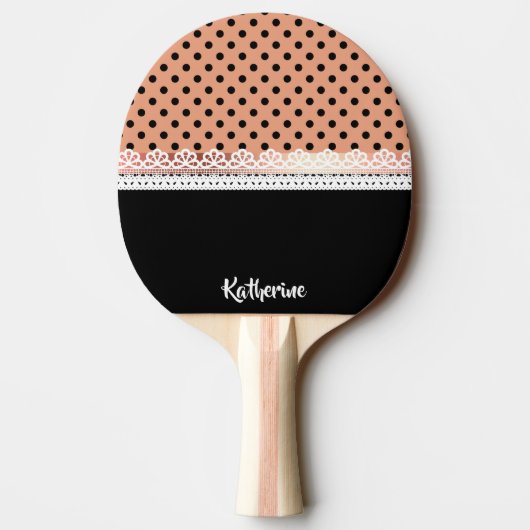 Cute Stippen Tafeltennisbatje (Achterkant)