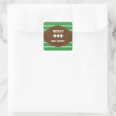 Cute Stitched Football Baby shower Party Sticker (Tas)