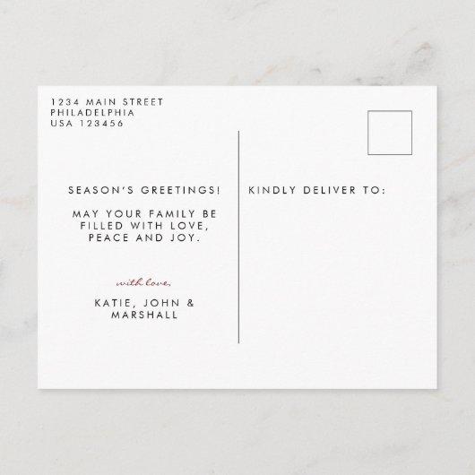 Cute Stockings Merry kerst New Home Moving Aankondigingskaart (Achterkant)