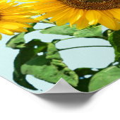 Cute stokstaartje en zonnebloemen poster (Hoek)