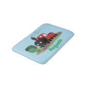 Cute stoomtrein cartoon illustratie badmat (Gekanteld)