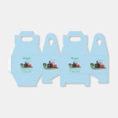 Cute stoomtrein cartoon illustratie bedankdoosjes (Uitgevouwen)