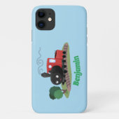 Cute stoomtrein cartoon illustratie Case-Mate iPhone case (Achterkant)