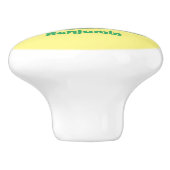 Cute stoomtrein cartoon illustratie keramische knop (Zijkant)