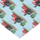 Cute stoomtrein cartoon illustratie korte tafelloper (Hoek)