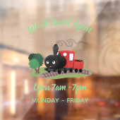 Cute stoomtrein cartoon illustratie raamsticker (Vel 2)