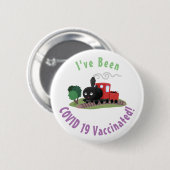 Cute stoomtrein cartoon illustratie ronde button 5,7 cm (Voorkant /achterkant)