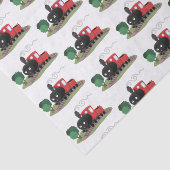 Cute stoomtrein cartoon illustratie tissuepapier (Detail)