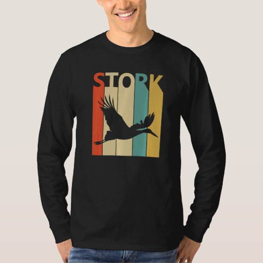 Cute Stork Animal T-shirt (Voorkant)