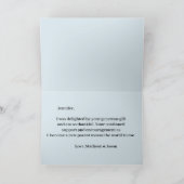 Cute Stork Big Bedankt Blue Hartelijk dank Kaart (Binnen)