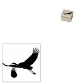 Cute Stork Bird Baby shower Personal Stationery Rubberstempel (Gestempeld)