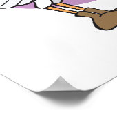 cute stork delivering baby poster (Hoek)