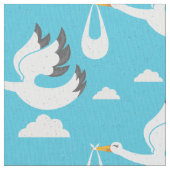 Cute Storks met babypatroon Stof (Close Up)