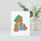 Cute Story Time Teddy Bear Design Briefkaart (Staand voorkant)