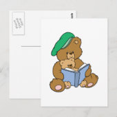 Cute Story Time Teddy Bear Design Briefkaart (Voorkant / Achterkant)