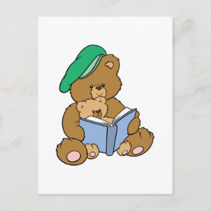Cute Story Time Teddy Bear Design Briefkaart