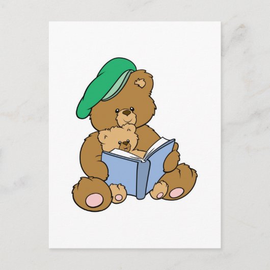 Cute Story Time Teddy Bear Design Briefkaart (Voorkant)