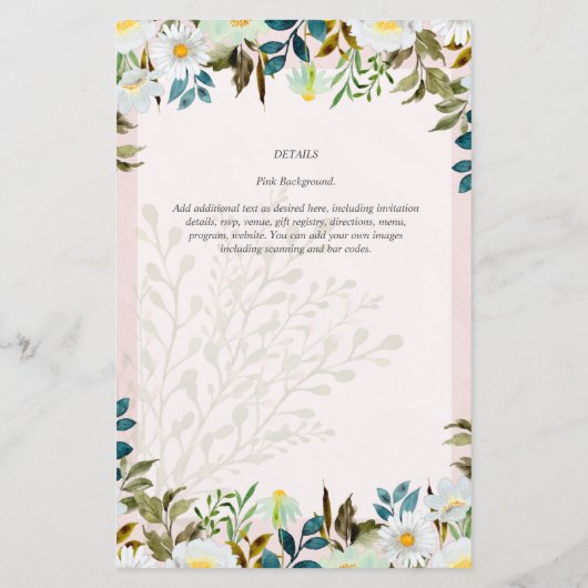 Cute Storytime Bunny baby shower Gender onthulling (Achterkant)