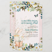 Cute Storytime Bunny baby shower Gender onthulling (Voorkant / Achterkant)