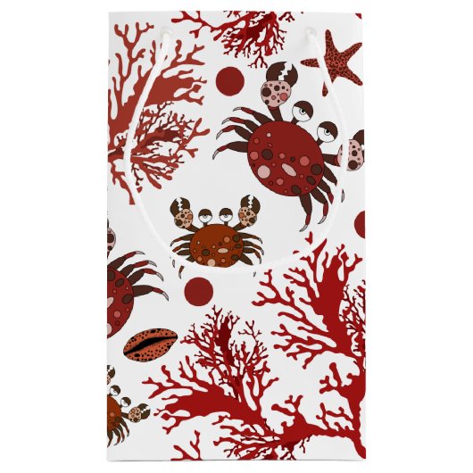 Cute strand crab patroontas klein cadeauzakje (Achterkant)