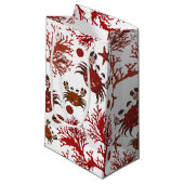 Cute strand crab patroontas klein cadeauzakje (Voorkant Gekanteld)