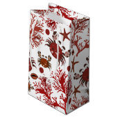 Cute strand crab patroontas klein cadeauzakje (Achterkant Gekanteld)