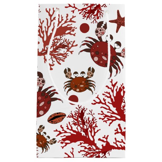 Cute strand crab patroontas klein cadeauzakje (Voorkant)