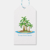 Cute strand palmboom patroon feestje cadeaulabel (Voorkant)