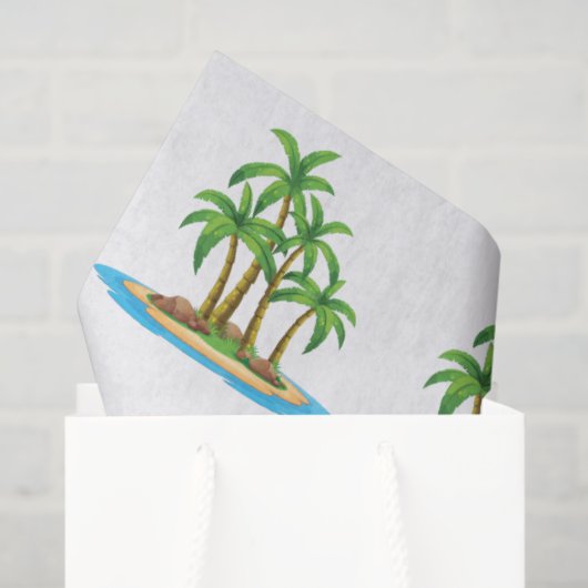 Cute strand palmboom patroon feestje tissuepapier (Cadeauzakje)