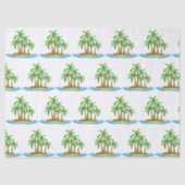 Cute strand palmboom patroon feestje tissuepapier (Voorkant)