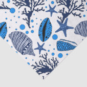 Cute strand seashell koraalpatroon tissuepapier (Detail)