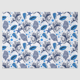 Cute strand seashell koraalpatroon tissuepapier