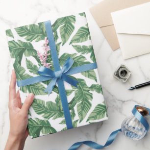 Cute strand tropische bladpatroonpartij cadeaupapier