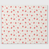 Cute Strawberries Love Berry Hearts Valentines Cadeaupapier (Vlak)