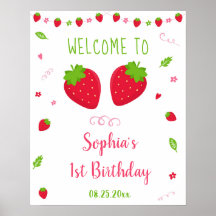 Cute Strawberry Berry Sweet Birthday Welkom