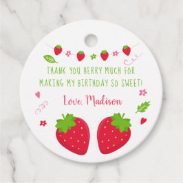 Cute Strawberry Birthday Bedankt Bedankjes Labels