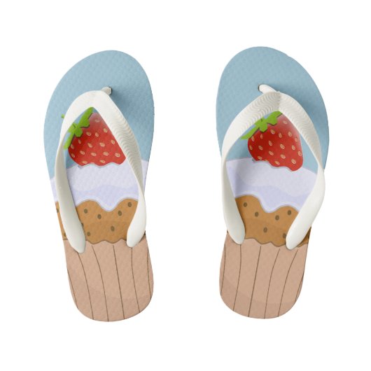 Cute Strawberry Bun Kinder Teenslippers (Voetbed)
