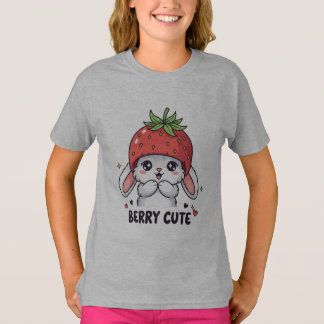 Cute Strawberry Bunny – “Berry Schattig” Kawaii Di T-shirt