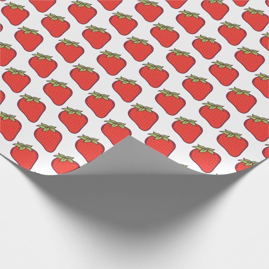 Cute Strawberry Cadeaupapier (Hoek)