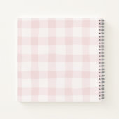 Cute Strawberry Checkered Personalized Journal Notitieboek (Achterkant)