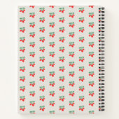Cute Strawberry Cherry Aesthetic Personalized Name Notitieboek (Achterkant)