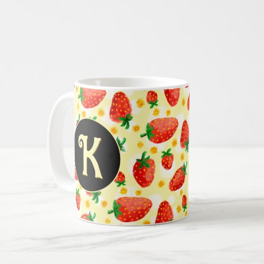 Cute Strawberry Coffee Mok (Voorkant links)