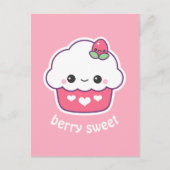 Cute Strawberry Cupcake Briefkaart (Voorkant)