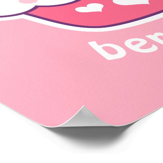 Cute Strawberry Cupcake Poster (Hoek)